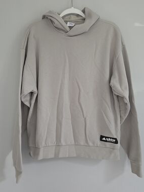 Adidas Mens Gray Pull-Over Hoodie Sz S